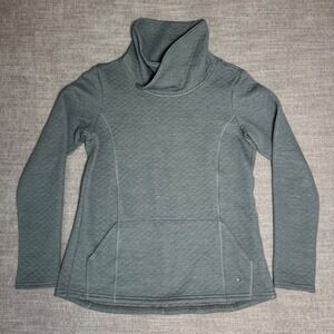 KUHL Athena Pullover Women's Medium Wool Blend Cowl Neck Kangaroo Pocket Sweater